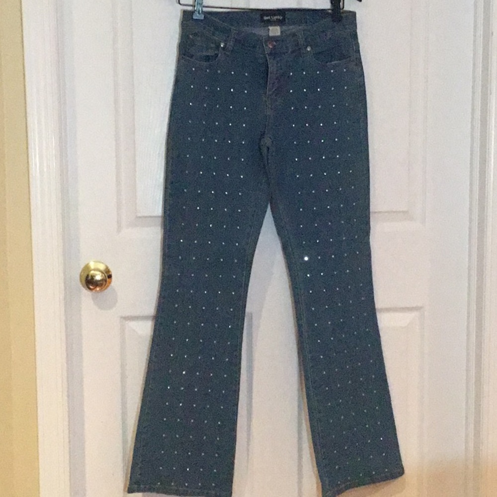 “ Get Lucky “ Rhinestone studded Jeans